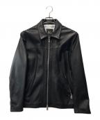 Cinquantaチンクワンタ）の古着「ラムナッパレザージップブルゾン」｜ブラック