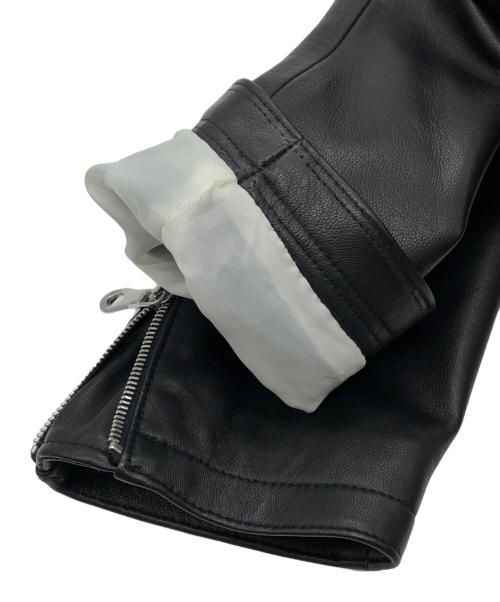 Cinquanta（チンクワンタ）Cinquanta (チンクワンタ) ラムナッパレザージップブルゾン ブラック サイズ:50の古着・服飾アイテム