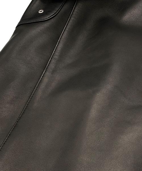 Cinquanta（チンクワンタ）Cinquanta (チンクワンタ) ラムナッパレザージップブルゾン ブラック サイズ:50の古着・服飾アイテム