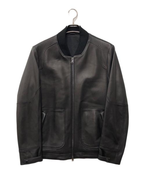 ERDOS（オルドス）ERDOS (オルドス) レザージップブルゾン ブラック サイズ:50の古着・服飾アイテム
