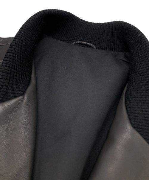 ERDOS（オルドス）ERDOS (オルドス) レザージップブルゾン ブラック サイズ:50の古着・服飾アイテム