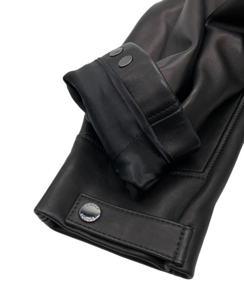 ERDOS（オルドス）ERDOS (オルドス) レザージップブルゾン ブラック サイズ:50の古着・服飾アイテム