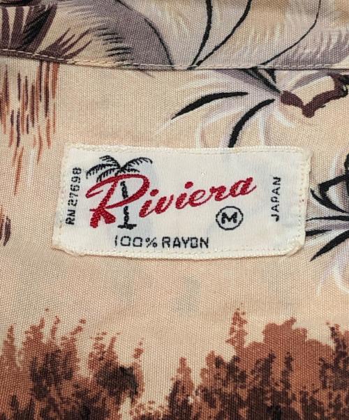 Riviera（リビエラ）RIVIERA (リビエラ) アロハシャツ ベージュ サイズ:Mの古着・服飾アイテム