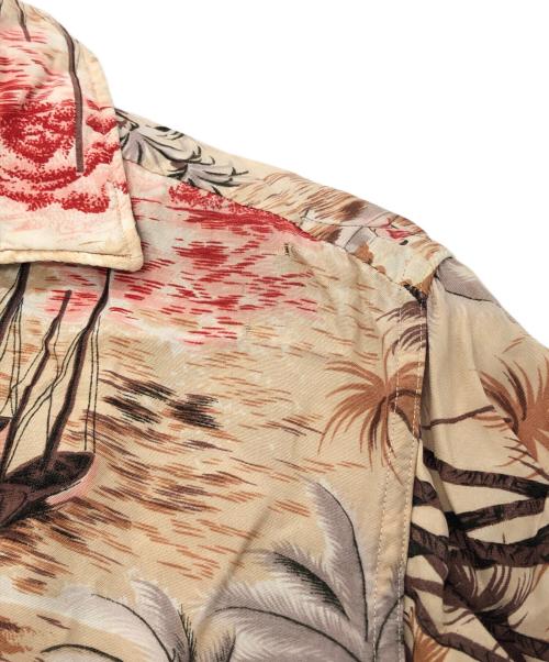 Riviera（リビエラ）RIVIERA (リビエラ) アロハシャツ ベージュ サイズ:Mの古着・服飾アイテム
