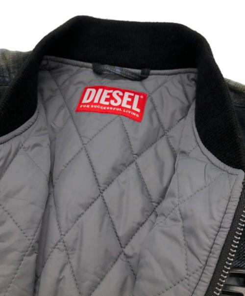 DIESEL（ディーゼル）DIESEL (ディーゼル) Padded Bomber Jacket ブラック サイズ:46の古着・服飾アイテム