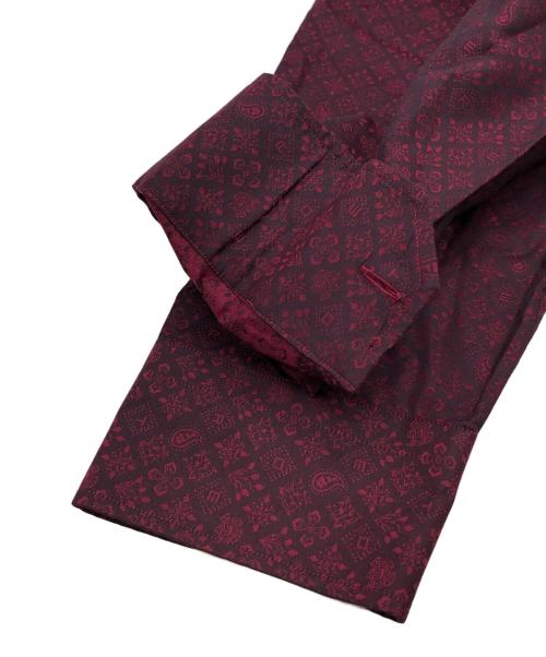 ETRO（エトロ）ETRO (エトロ) 総柄シャツ ボルドー サイズ:44の古着・服飾アイテム
