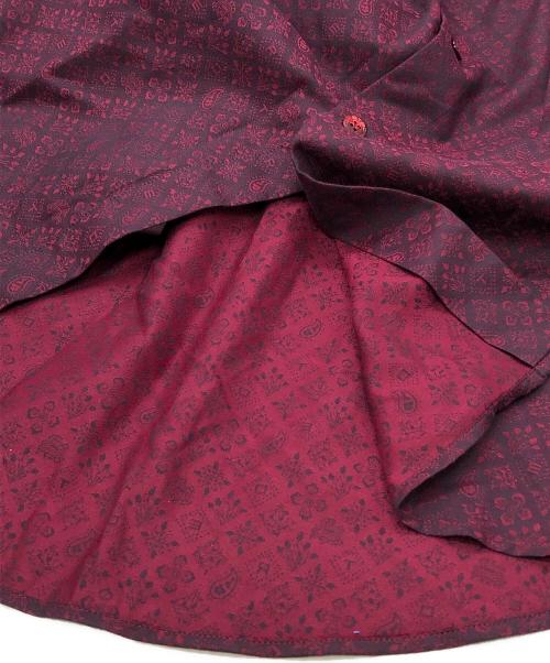 ETRO（エトロ）ETRO (エトロ) 総柄シャツ ボルドー サイズ:44の古着・服飾アイテム
