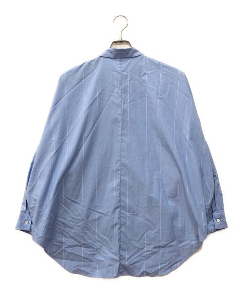 GALERIE VIE（ギャルリーヴィー）GALERIE VIE (ギャルリーヴィー) コットンタイプライター レギュラーワイドシャツ ブルー サイズ:Fの古着・服飾アイテム