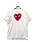 PLAY COMME des GARCONS（プレイコムデギャルソン）の古着「Black Heart X Studs T-Shirt」｜ホワイト