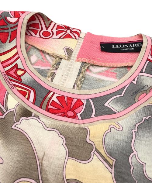 LAONARD（レオナード）LAONARD (レオナード) 総柄長袖ブラウス ピンク サイズ:38の古着・服飾アイテム