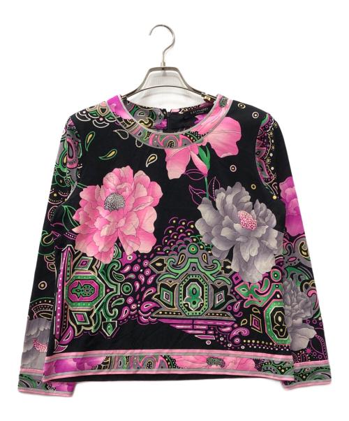 LAONARD（レオナード）LAONARD (レオナード) 総柄長袖ブラウス ブラック サイズ:42の古着・服飾アイテム