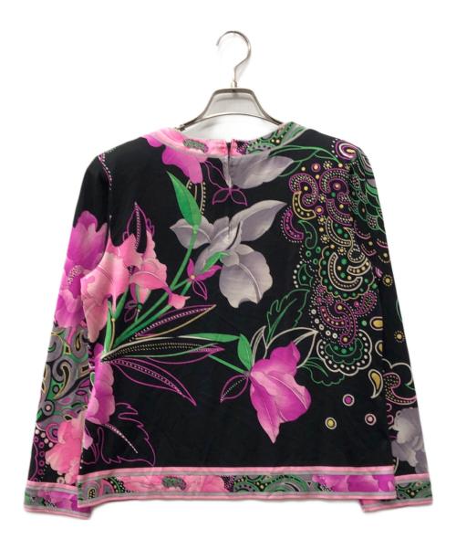 LAONARD（レオナード）LAONARD (レオナード) 総柄長袖ブラウス ブラック サイズ:42の古着・服飾アイテム