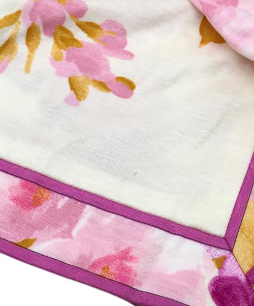 LAONARD（レオナード）LAONARD (レオナード) 総柄カーディガン ベージュ×ピンク サイズ:40の古着・服飾アイテム