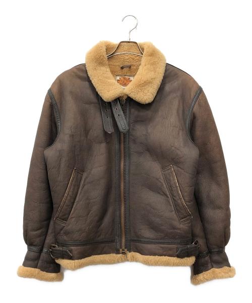 HARLEY-DAVIDSON（ハーレーダビッドソン）HARLEY-DAVIDSON (ハーレーダビッドソン) ムートンジャケット ブラウン サイズ:38の古着・服飾アイテム
