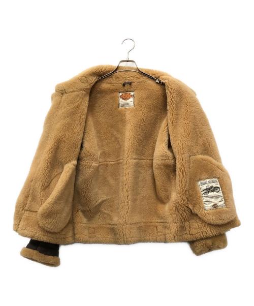 HARLEY-DAVIDSON（ハーレーダビッドソン）HARLEY-DAVIDSON (ハーレーダビッドソン) ムートンジャケット ブラウン サイズ:38の古着・服飾アイテム