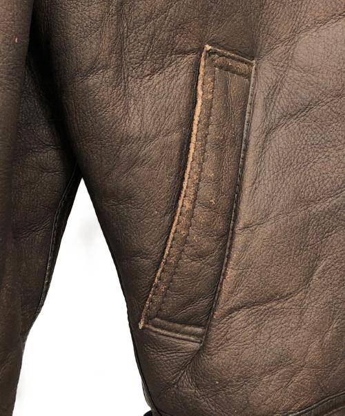 HARLEY-DAVIDSON（ハーレーダビッドソン）HARLEY-DAVIDSON (ハーレーダビッドソン) ムートンジャケット ブラウン サイズ:38の古着・服飾アイテム