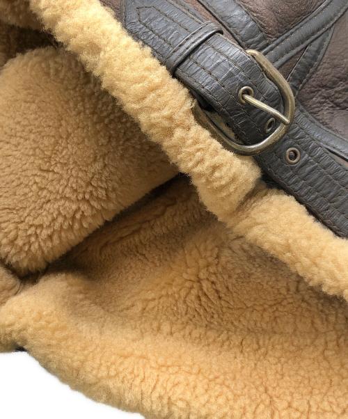 HARLEY-DAVIDSON（ハーレーダビッドソン）HARLEY-DAVIDSON (ハーレーダビッドソン) ムートンジャケット ブラウン サイズ:38の古着・服飾アイテム