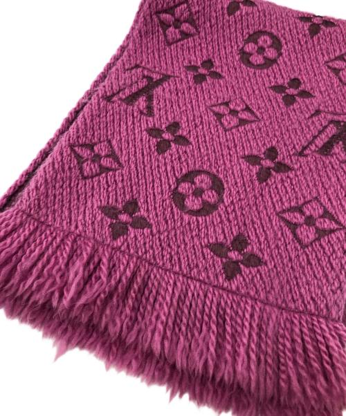 LOUIS VUITTON（ルイ ヴィトン）LOUIS VUITTON (ルイ ヴィトン) ウールシルク混マフラー パープルの古着・服飾アイテム