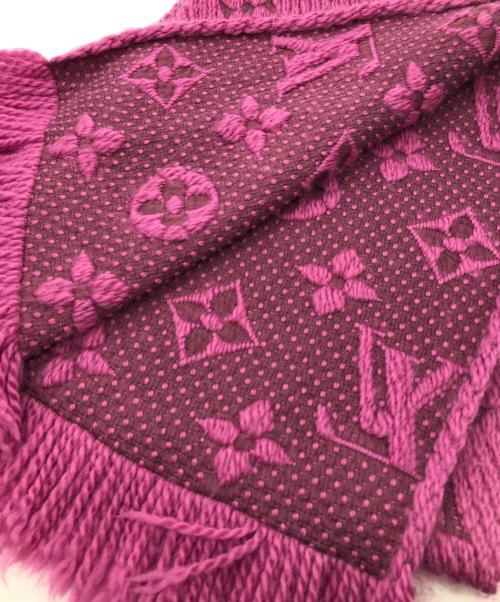 LOUIS VUITTON（ルイ ヴィトン）LOUIS VUITTON (ルイ ヴィトン) ウールシルク混マフラー パープルの古着・服飾アイテム