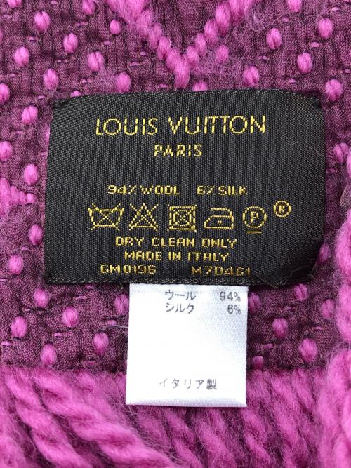 LOUIS VUITTON（ルイ ヴィトン）LOUIS VUITTON (ルイ ヴィトン) ウールシルク混マフラー パープルの古着・服飾アイテム
