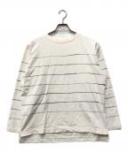 45Rフォーティファイブ・アール）の古着「でこぼこ天竺のデッキ縞908Tシャツ」｜ホワイト