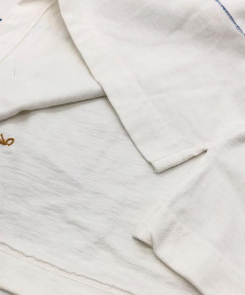 45R（フォーティファイブ・アール）45R (フォーティファイブ・アール) でこぼこ天竺のデッキ縞908Tシャツ ホワイト サイズ:2の古着・服飾アイテム