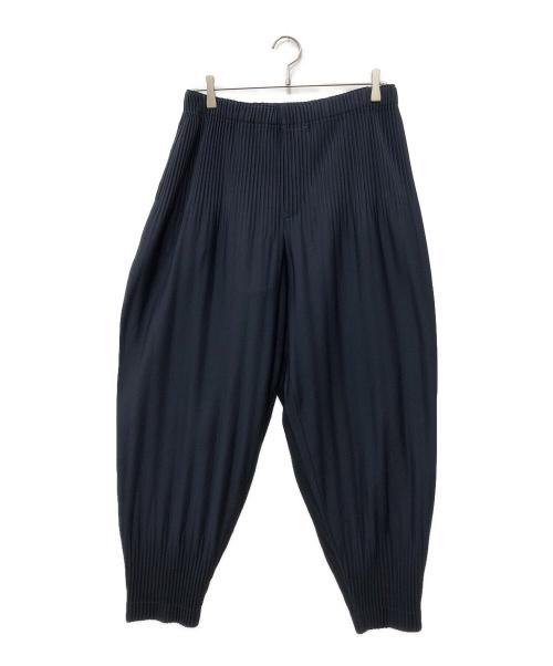HOMME PLISSE ISSEY MIYAKE（オム プリッセ イッセイ ミヤケ）HOMME PLISSE ISSEY MIYAKE (オム プリッセ イッセイ ミヤケ) プリーツパンツ ネイビー サイズ:3の古着・服飾アイテム