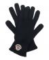 MONCLER（モンクレール）の古着「トリコロール アイコンワッペン ウール ニット グローブ」｜ブラック