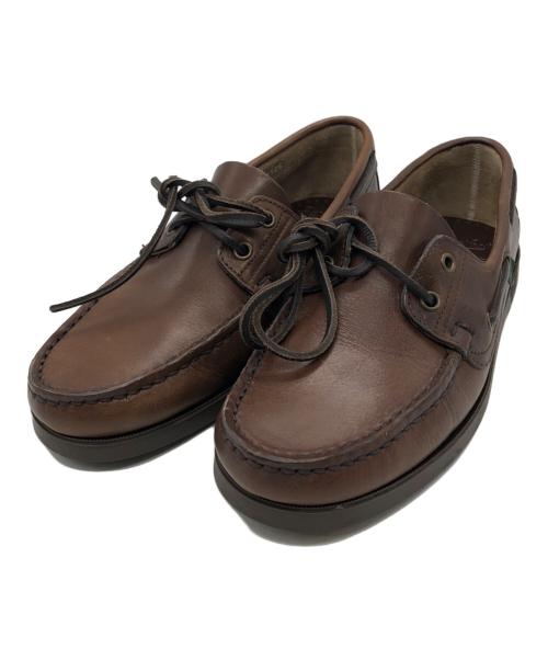 PARABOOT（パラブーツ）PARABOOT (パラブーツ) BEAMS (ビームス) ダブリンレザー デッキシューズ ブラウン サイズ:6の古着・服飾アイテム