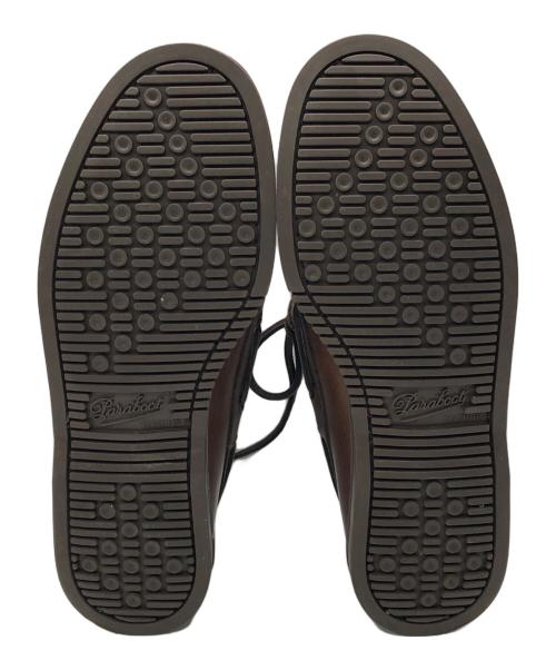 PARABOOT（パラブーツ）PARABOOT (パラブーツ) BEAMS (ビームス) ダブリンレザー デッキシューズ ブラウン サイズ:6の古着・服飾アイテム