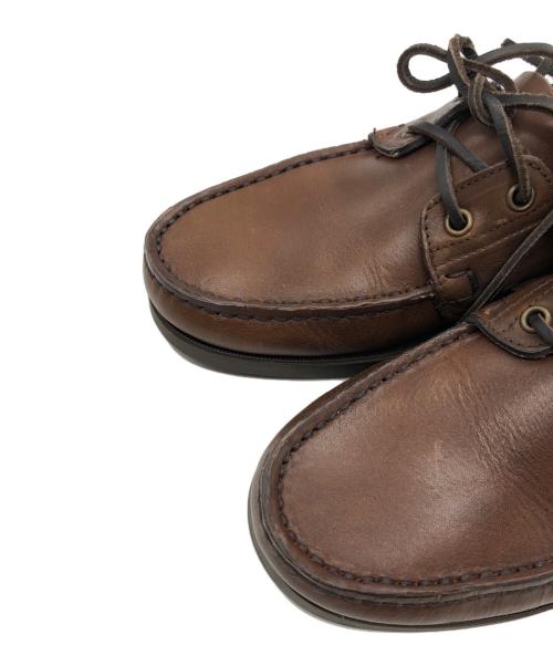 PARABOOT（パラブーツ）PARABOOT (パラブーツ) BEAMS (ビームス) ダブリンレザー デッキシューズ ブラウン サイズ:6の古着・服飾アイテム