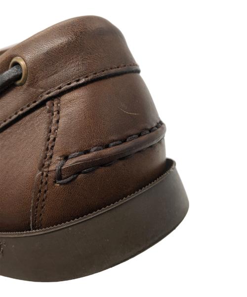 PARABOOT（パラブーツ）PARABOOT (パラブーツ) BEAMS (ビームス) ダブリンレザー デッキシューズ ブラウン サイズ:6の古着・服飾アイテム
