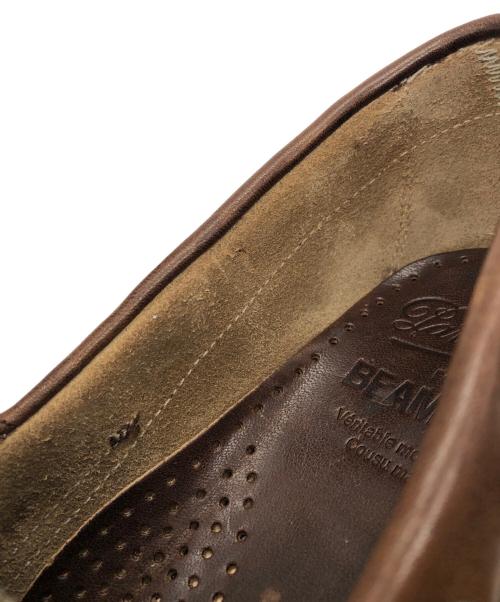 PARABOOT（パラブーツ）PARABOOT (パラブーツ) BEAMS (ビームス) ダブリンレザー デッキシューズ ブラウン サイズ:6の古着・服飾アイテム