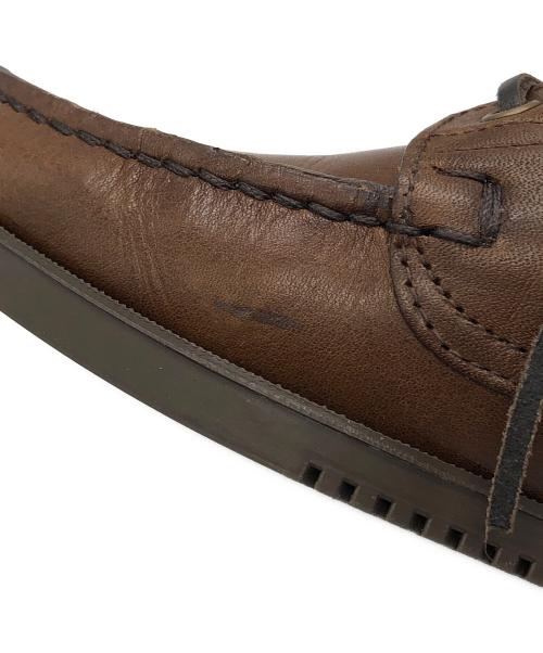 PARABOOT（パラブーツ）PARABOOT (パラブーツ) BEAMS (ビームス) ダブリンレザー デッキシューズ ブラウン サイズ:6の古着・服飾アイテム