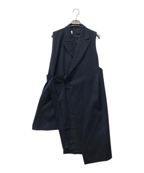 Ujoh（ウジョー）UJOH (ウジョー) デザインロングジレ ネイビー サイズ:2の古着・服飾アイテム