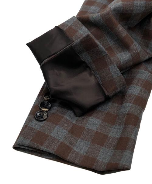 SHIPS（シップス）SHIPS (シップス) トロピカルウール ストレッチ ギンガムチェック セットアップ ブラウン サイズ:M 未使用品の古着・服飾アイテム