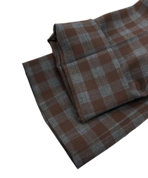 SHIPS（シップス）SHIPS (シップス) トロピカルウール ストレッチ ギンガムチェック セットアップ ブラウン サイズ:M 未使用品の古着・服飾アイテム