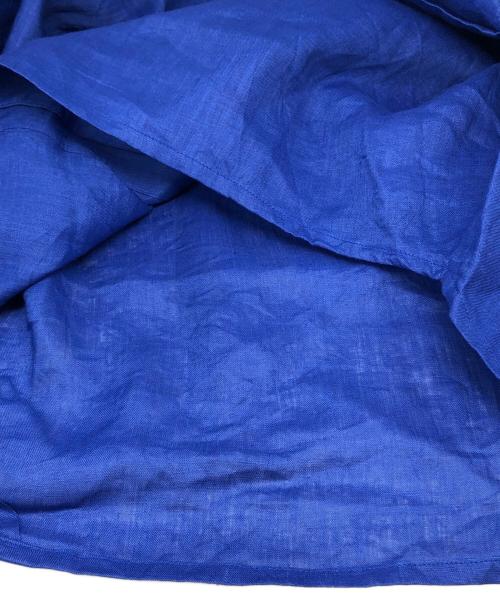 mizuiro-ind（ミズイロインド）mizuiro-ind (ミズイロインド) リネンスタンダードカラーコクーンシャツ ブルー サイズ:下記参照の古着・服飾アイテム