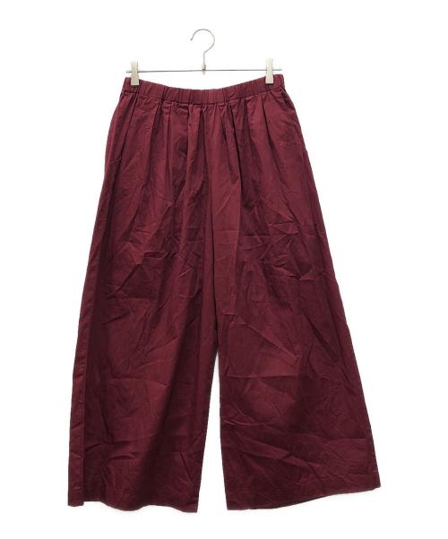 journal standard luxe（ジャーナルスタンダード ラックス）JOURNAL STANDARD LUXE (ジャーナルスタンダード ラックス) ツイル タックパンツ レッド サイズ:FREE 未使用品の古着・服飾アイテム