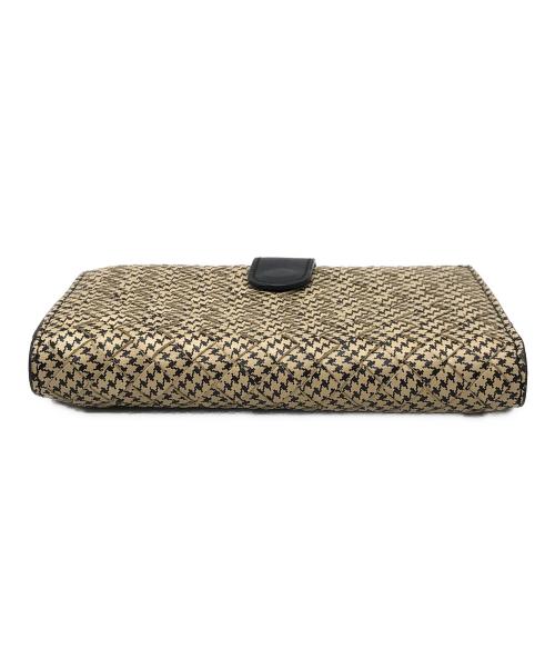 BOTTEGA VENETA（ボッテガベネタ）BOTTEGA VENETA (ボッテガベネタ) イントレチャート2つ折り財布 ベージュ サイズ:下記参照の古着・服飾アイテム
