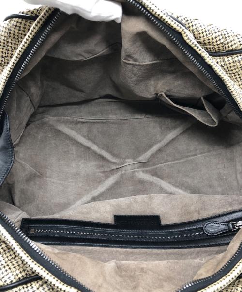 BOTTEGA VENETA（ボッテガベネタ）BOTTEGA VENETA (ボッテガベネタ) イントレチャートミニボストン ベージュの古着・服飾アイテム
