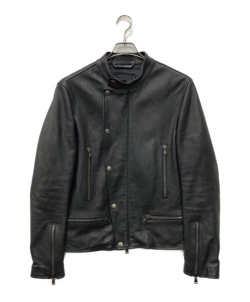 DIESEL Black Gold（ディーゼル ブラック ゴールド）DIESEL Black Gold (ディーゼル ブラック ゴールド) レザージャケット ブラック サイズ:46の古着・服飾アイテム