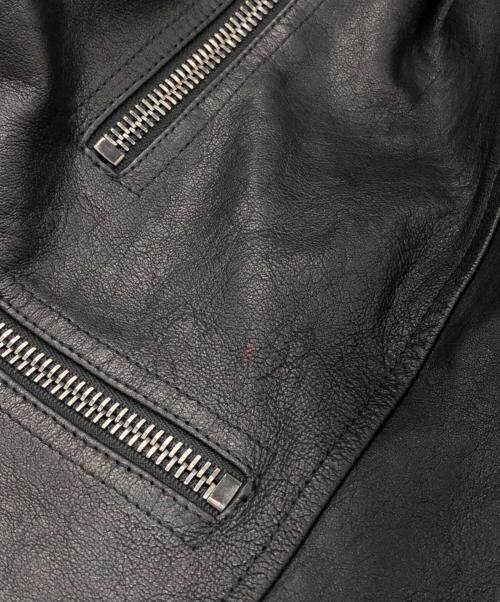 DIESEL Black Gold（ディーゼル ブラック ゴールド）DIESEL Black Gold (ディーゼル ブラック ゴールド) レザージャケット ブラック サイズ:46の古着・服飾アイテム
