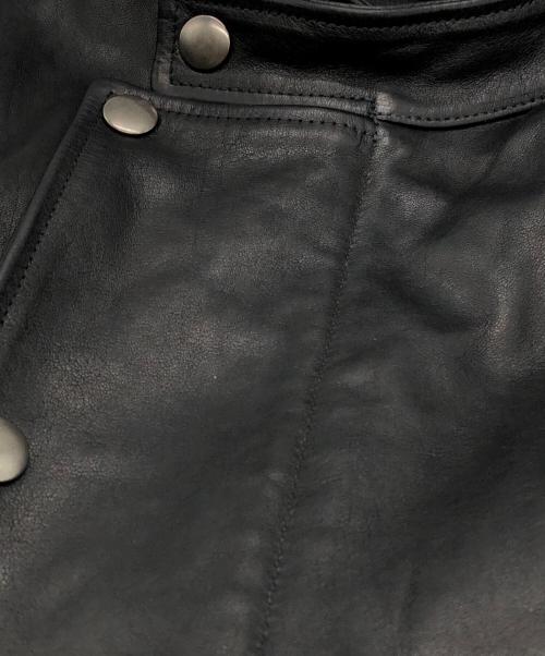 DIESEL Black Gold（ディーゼル ブラック ゴールド）DIESEL Black Gold (ディーゼル ブラック ゴールド) レザージャケット ブラック サイズ:46の古着・服飾アイテム