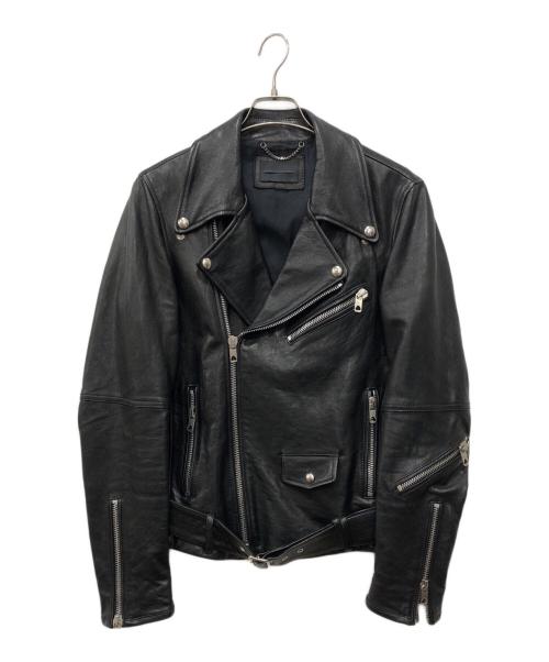 DIESEL Black Gold（ディーゼル ブラック ゴールド）DIESEL BLACK GOLD (ディーゼル ブラック ゴールド) レザージャケット ブラック サイズ:46の古着・服飾アイテム