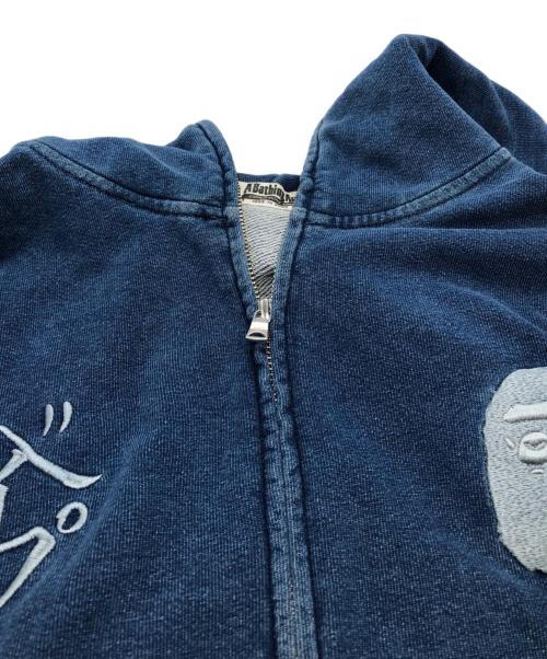 A BATHING APE（ア ベイシング エイプ）A BATHING APE (ア ベイシング エイプ) ジップパーカー ブルー サイズ:XLの古着・服飾アイテム