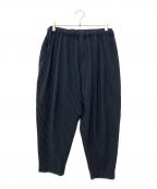 HOMME PLISSE ISSEY MIYAKEオム プリッセ イッセイ ミヤケ）の古着「プリーツテーパードイージーパンツ メンズ パンツ」｜ネイビー
