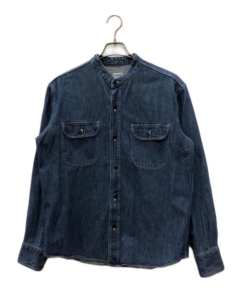 TENDERLOIN（テンダーロイン）TENDERLOIN (テンダーロイン) バンドカラーデニムシャツ インディゴ サイズ:Sの古着・服飾アイテム