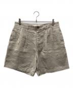 Aime Leon Doreエメ レオン ドレ）の古着「Double Pleated Linen Short」｜ベージュ
