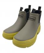 Barbourバブアー）の古着「NIMBUS サイドゴアレインブーツ」｜グレー×イエロー